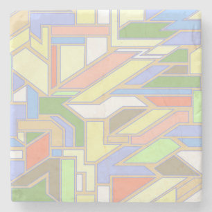 Dessous-de-verre En Pierre Motif géométrique 3