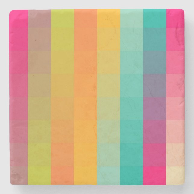 Dessous-de-verre En Pierre Motif géométrique abstrait (Devant)