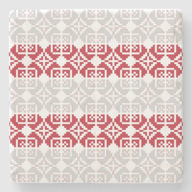 Dessous-de-verre En Pierre Motif géométrique SUN du matin letton II (Devant)