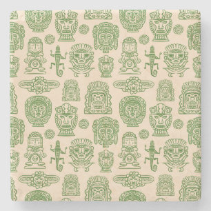 Dessous-de-verre En Pierre Motif inspiré par Aztec