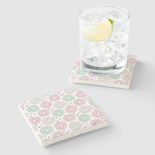 Dessous-de-verre En Pierre Motif mignon de beigne coloré