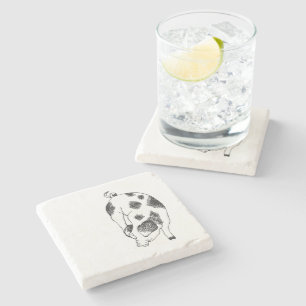 Dessous-de-verre En Pierre Motif minimaliste de Cottagecore vintage représent