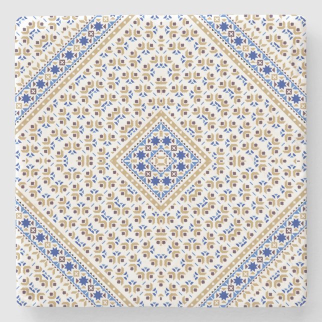 Dessous-de-verre En Pierre Motif palestinien Broderie Design imprimé (Devant)