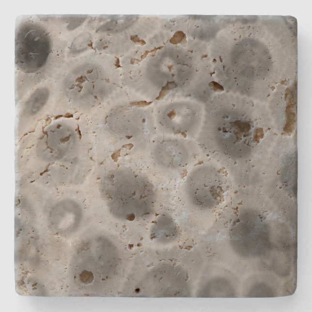 Dessous-de-verre En Pierre Motif Petoskey Stone (Devant)