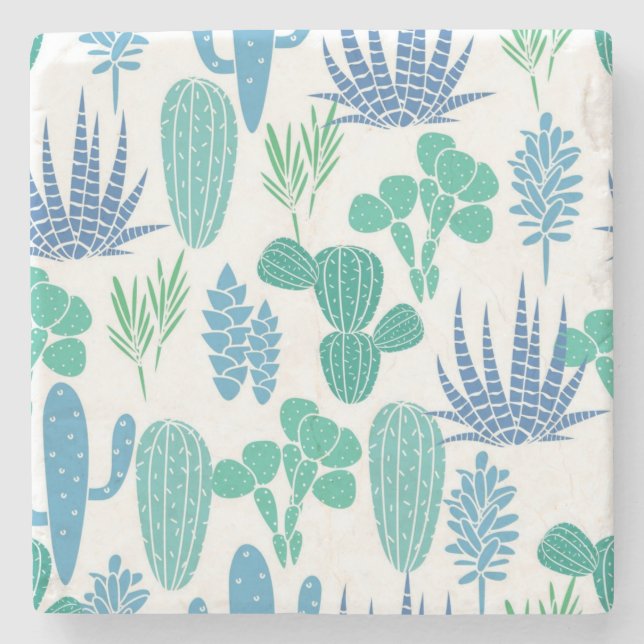 Dessous-de-verre En Pierre motif plante (Devant)