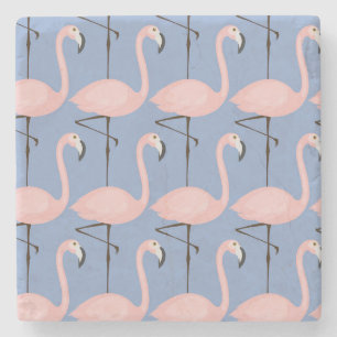 Dessous-de-verre En Pierre Motif tendre de Flamant rose