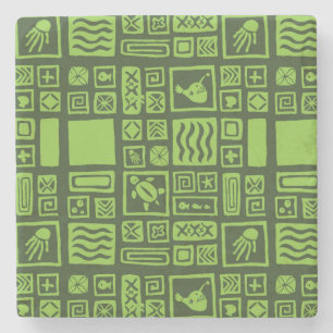 Dessous-de-verre En Pierre Motif Tiki