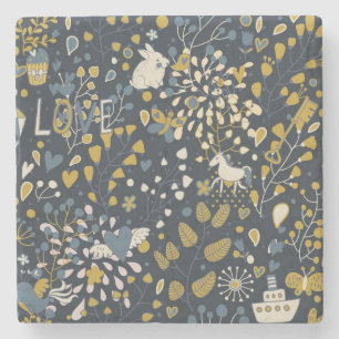 Dessous-de-verre En Pierre Motif vintage abstrait