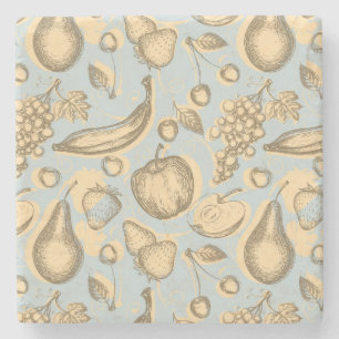 Dessous-de-verre En Pierre Motif vintage de fruits