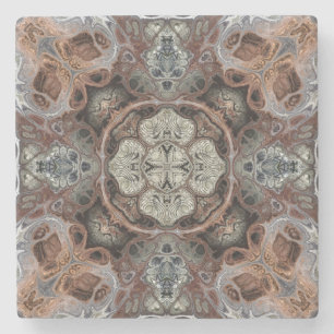 Dessous-de-verre En Pierre Motif vintage géométrique Art nouveau