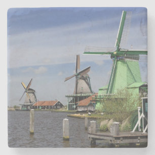 Dessous-de-verre En Pierre Moulin à vent, Zaanse Schans, Hollande, Pays-Bas 2