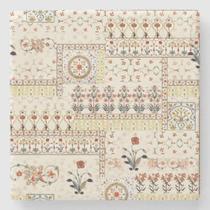 Dessous-de-verre En Pierre Mughal Floral Paisley : Ethnic Digital Elegance.