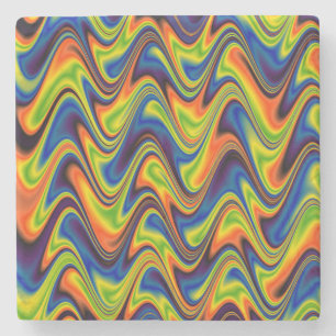 Dessous-de-verre En Pierre Multicolor Abstrait
