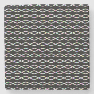 Dessous-de-verre En Pierre Multicolore Chaîne-Comme le motif (arrière - plan