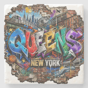 Dessous-de-verre En Pierre Mur d'art graffiti Queens New York