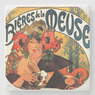 Dessous-de-verre En Pierre Muse à bière vintage