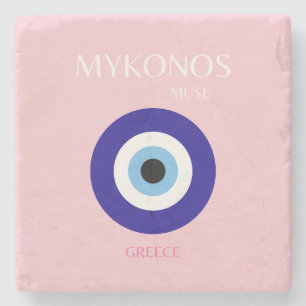 Dessous-de-verre En Pierre Mykonos Muse, Mykonos, Rose