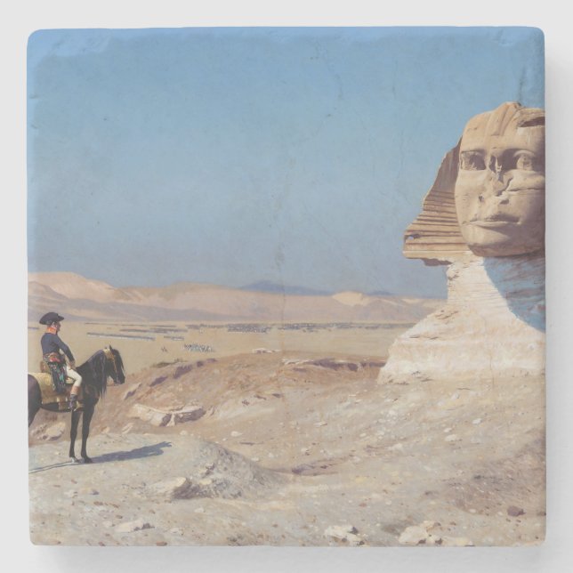 Dessous-de-verre En Pierre Napoléon Bonaparte avant le Sphinx (par Gérôme) (Devant)
