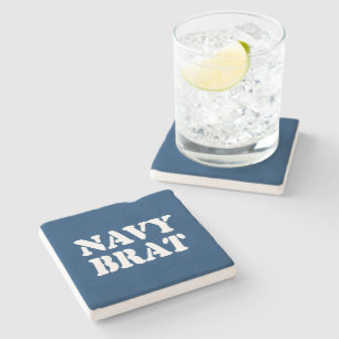 DESSOUS-DE-VERRE EN PIERRE NAVY BRAT