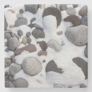 Dessous-de-verre En Pierre Neige et rochers, Parc national du mont Rainier 2