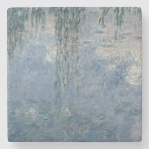 Dessous-de-verre En Pierre Nénuphars de Claude Monet   : Saules pleurants,