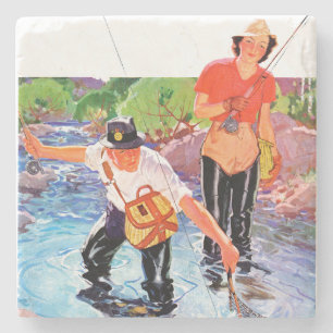 Dessous-de-verre En Pierre Netting A Fish par R.J. Cavaliere