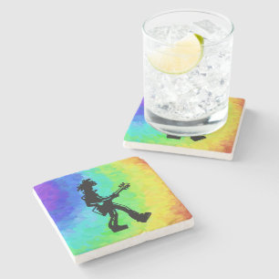 Dessous-de-verre En Pierre New York Boogie Nights Guitare Rainbow