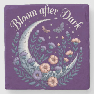 Dessous-de-verre En Pierre Night Garden Faux Embroidered Moon with Moths