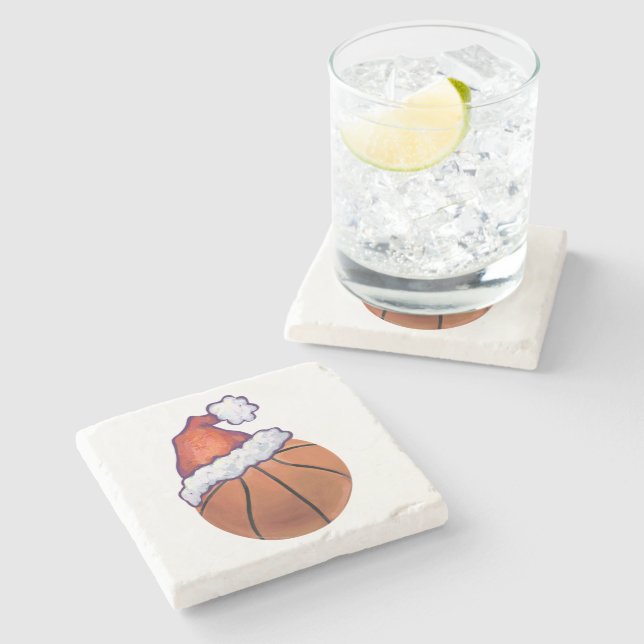 Dessous-de-verre En Pierre Noël de basket-ball (Côté)