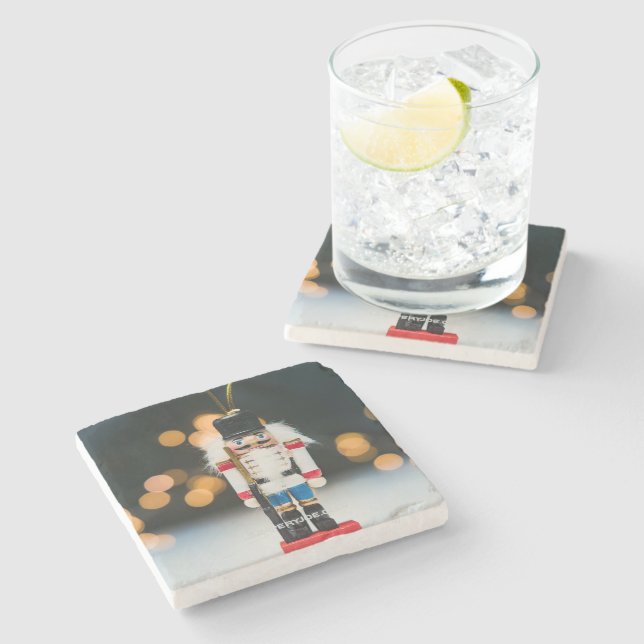 Dessous-de-verre En Pierre Noël SlipperyJoe nutcracker figurine ornement (Côté)