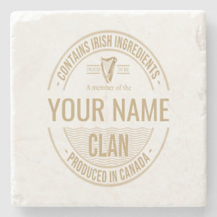 Dessous-de-verre En Pierre Nom du clan de famille personnalisé irlandais
