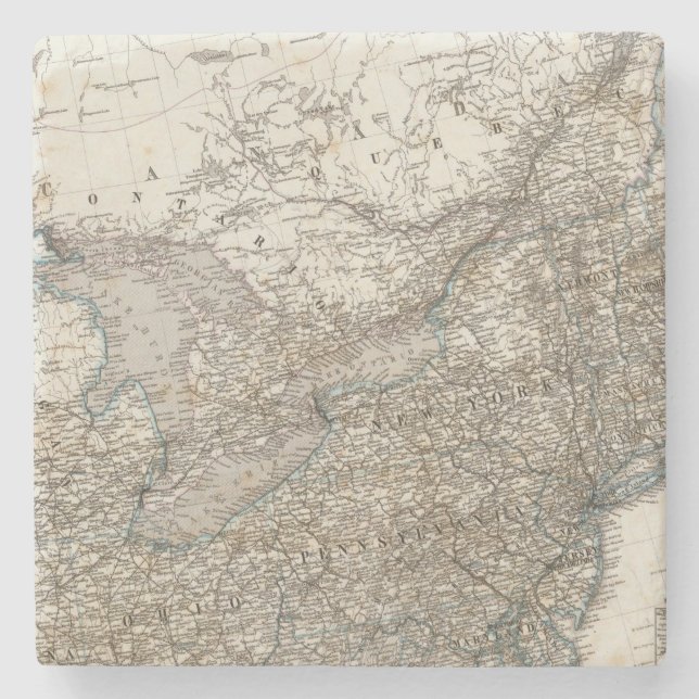 Dessous-de-verre En Pierre Nord des Etats-Unis d'Amérique est (Devant)