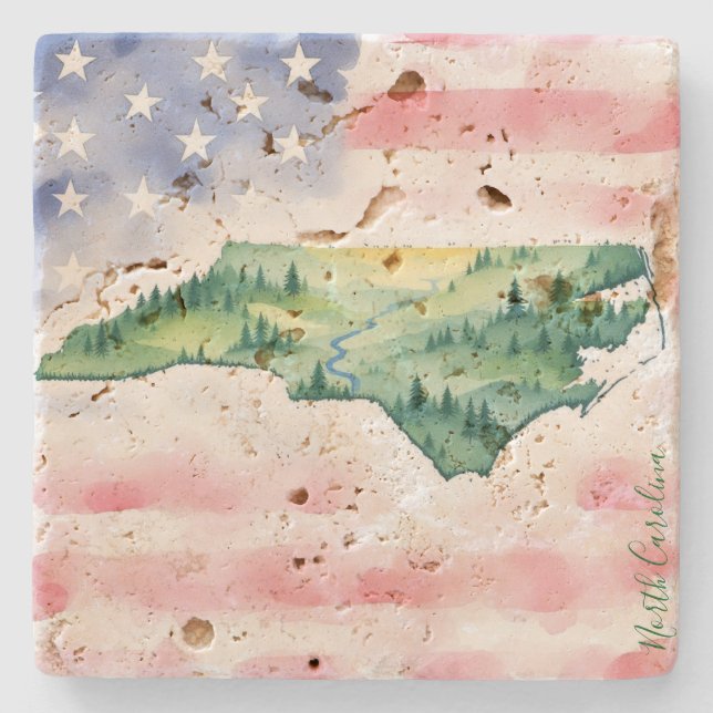 Dessous-de-verre En Pierre North Carolina Stone Coaster  (Devant)