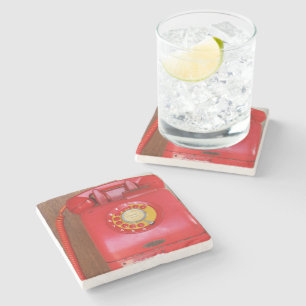 Dessous-de-verre En Pierre Nostalgique vintage Vieux Classique Rétro Téléphon