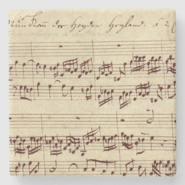 Dessous-de-verre En Pierre Notes de musique ancienne - Feuille de musique Bac (Devant)