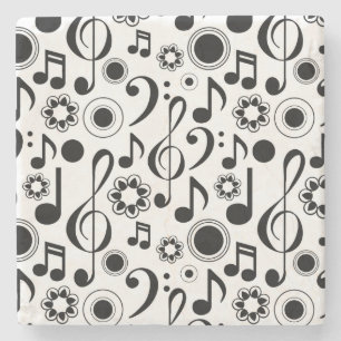 Dessous-de-verre En Pierre Notes musicales et Clefs