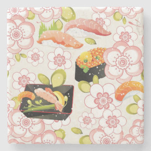 Dessous-de-verre En Pierre Nourriture japonaise : Sushi Motif 2