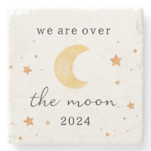 "Nous sommes sur la lune" baby shower papier servi