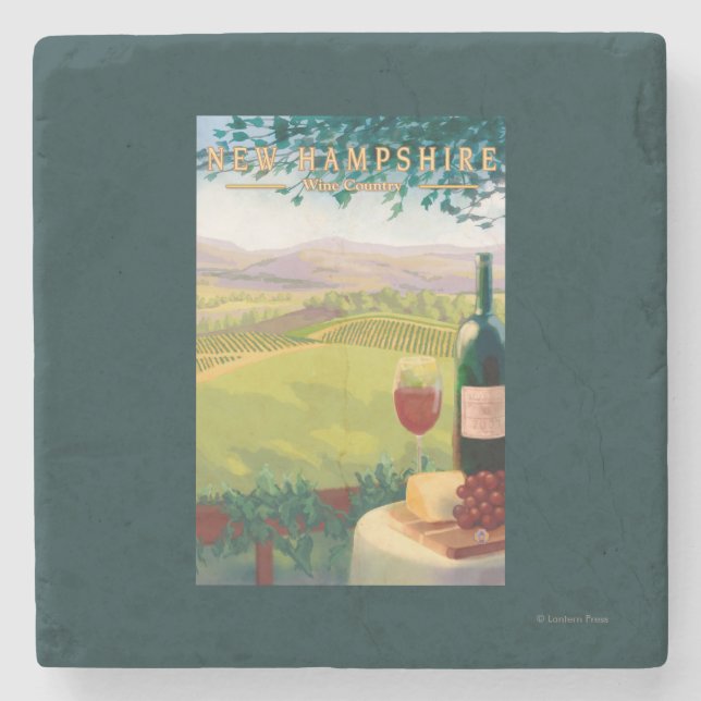 Dessous-de-verre En Pierre Nouvelle scène de pays de HampshireWine (Devant)