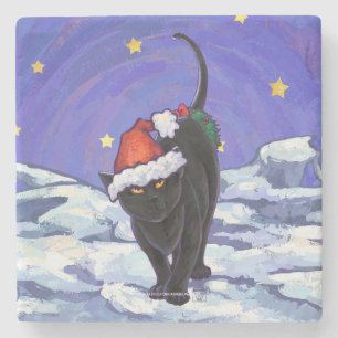 Dessous-de-verre En Pierre Nuit étoilée Noir Noël