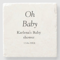 Oh bébé ajouter nom baby shower date simple minimu