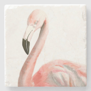 Dessous-de-verre En Pierre Oiseau de Flamant rose tropical