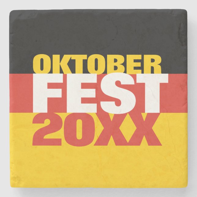 Dessous-de-verre En Pierre Oktoberfest Octoberfest drapeau allemand (Devant)