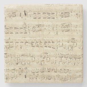 Dessous-de-verre En Pierre Old Music Notes - Chopin Music Sheet