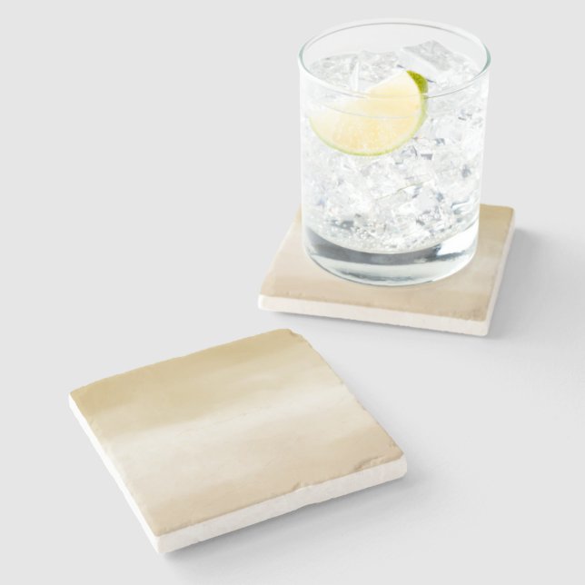 Dessous-de-verre En Pierre Ombre Brown crème (Côté)