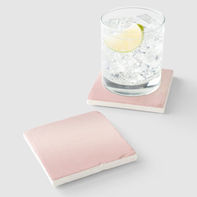 Dessous-de-verre En Pierre Ombre rose pâle (Côté)