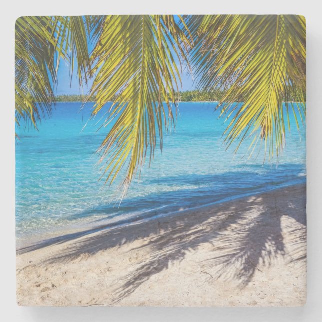 Dessous-de-verre En Pierre Ombres sur la plage (Devant)