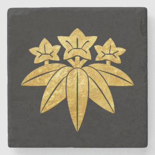 Dessous-de-verre En Pierre Or japonais de faux de Kamakura Minamoto lundi sur