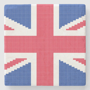 Dessous-de-verre En Pierre Original cross-stitch design Union Jack