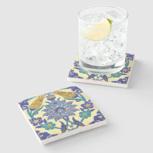 Dessous-de-verre En Pierre Ornement en céramique de cru de style d'Azulejo d
